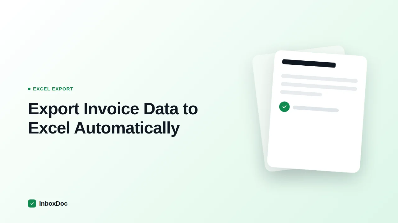 Export Invoice Data to Excel Automatically