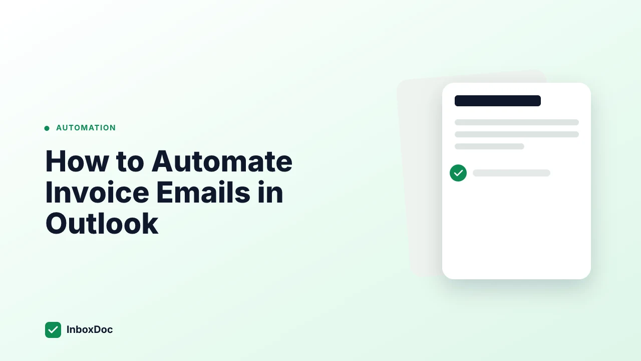 How to Automate Invoice Emails in Outlook