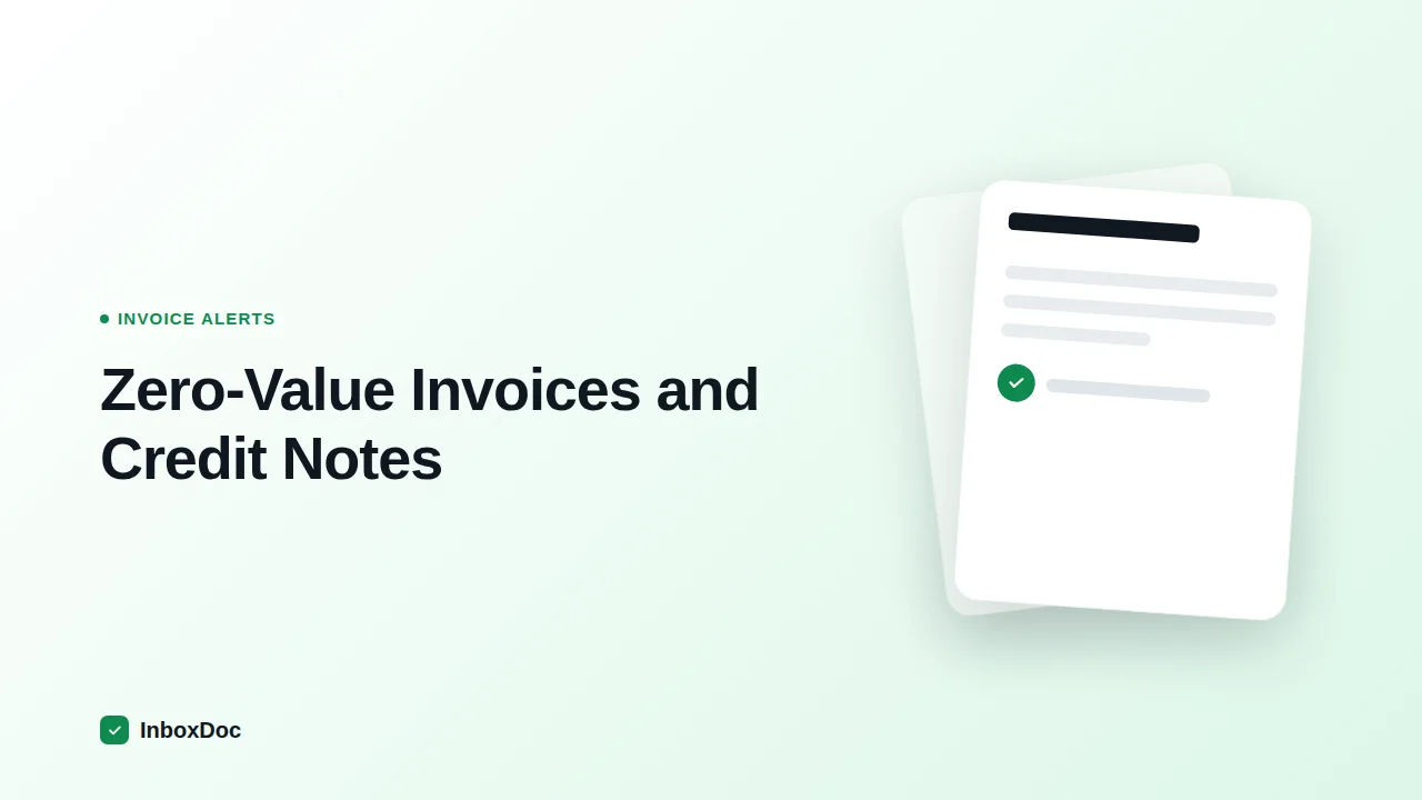 Zero-Value Invoices and Credit Notes